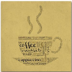 Canvas Painting Fragrant Coffee Cup letter Beans Print oil Painting On Canvas Wall Art Picture Kitchen Home Decoration Unframed