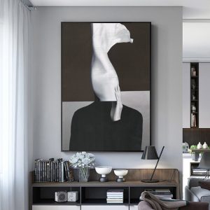 Canvas Painting Nordic Abstract Portrait Posters and Prints Black and White Wall Art Pictures for Living Room Cuadros Home Decor