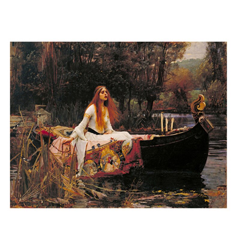Canvas-Painting-for-Portrait-of-the-Lady-of-Shalott-Nordic-style-vintage-poster-and-prints-wall-3.jpg