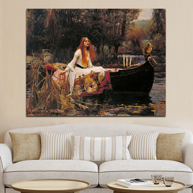 Canvas-Painting-for-Portrait-of-the-Lady-of-Shalott-Nordic-style-vintage-poster-and-prints-wall.jpg