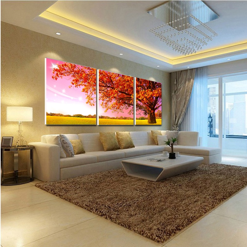 Canvas-Paintings-PICTURES-On-Canvas-For-Living-Room-Landscape-Decorative-Print-Romantic-Purple-Forest-No-Frame-1.jpg