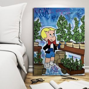 Canvas Poster Graffiti Modern Alec Monopoly Home Decor Print Richie Rich Painting Wall Money Tree Modular Picture For Bedroom