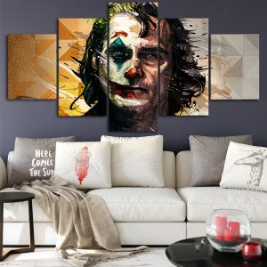 Canvas Posters Home Decoration Wall Art 5 Pieces Joker Movie Pictures for Living Room Framework
