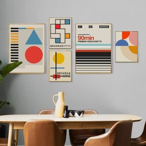 Canvas Prints Pictures Wall Art Meranti Color Geometric Lines Painting Home Decor Modular Nordic Poster Living Room