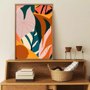 Canvas painting Wall art picture Poster Creative Green plant Nordic Wall art print Wall decor painting Poster black and white