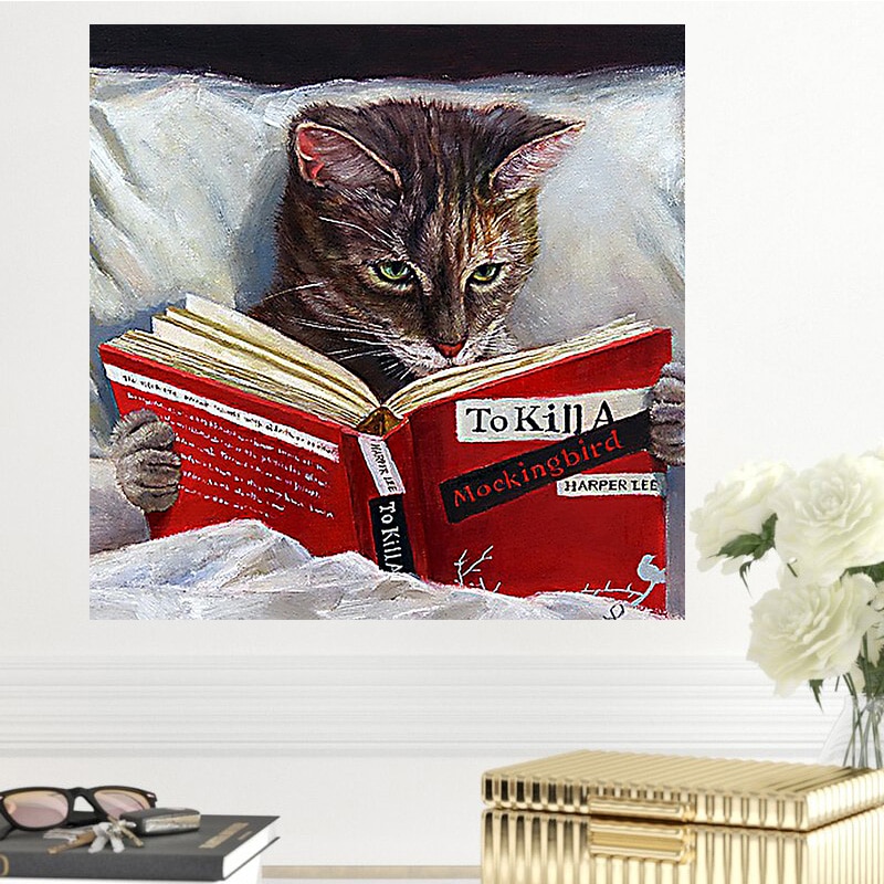 Cartoon-Cat-is-Reading-Posters-and-Prints-Wall-Art-Funny-Canvas-Painting-Nursery-Art-Wall-Pictures-2.jpg
