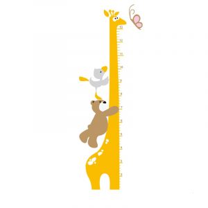 Cartoon Giraffe bear animals Height Measure Wall Stickers Home Decor DIY Chart Ruler Decoration For Kids Rooms Decals Wall Art