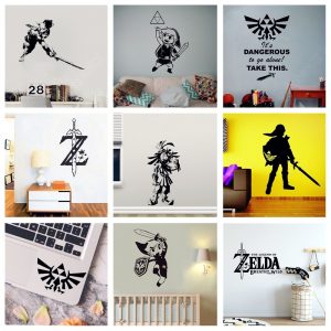 Cartoon Legend Of Zelda Wall Decals Video Game Computer Car Vinyl Sticker Art Decor Mural Quote for kids rooms Living Poster