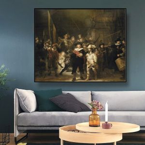 Cassisy Canvas Art Oil Painting《The Night Watch》Rembrandt Art Poster Wall Decor Modern Home Decoration For Living room Office