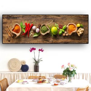 Cereal Spice Spoon Pepper Kitchen Canvas Painting Living Room Mural Bedroom Decoration Painting Canvas Painting