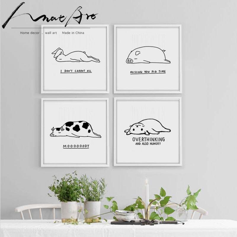 Children-repeatedly-decorating-wall-canvas-art-cat-cow-rabbit-minimalist-illustration-Black-and-white-painting-wall.jpg