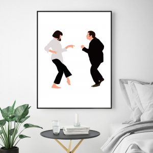 Classic Movie Pulp Fiction Poster Canvas Painting Poster and Prints Wall Art Pictures for Bedroom Decor Frameless