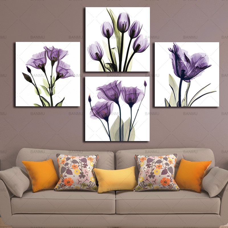 Conisi-4-Panels-Wall-Poster-Elegant-Purple-Tulips-Prints-on-Canvas-Nordic-Wall-Art-Painting-Home-1.jpg