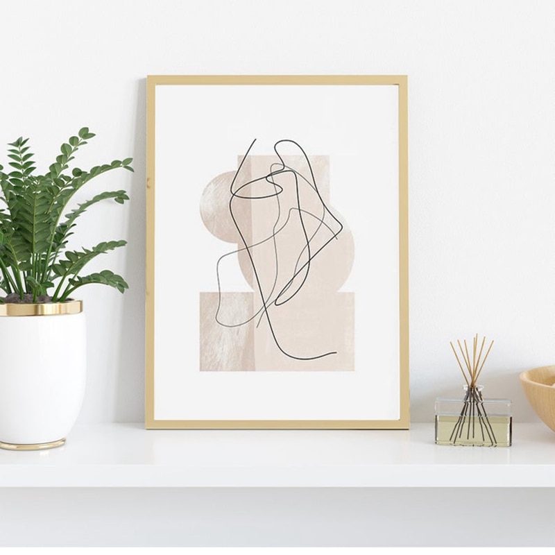 Contemporary Abstract Line Drawing Art Prints Modern Wall Art