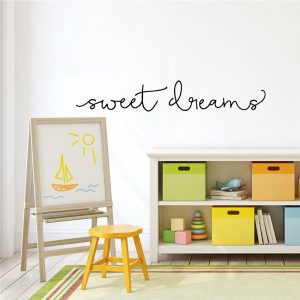 Creative sweet dreams Text Wall Stickers Vinyl Decals For Baby Boys Bedroom Vinyl Mural Art Sticker Wall Decal Poster