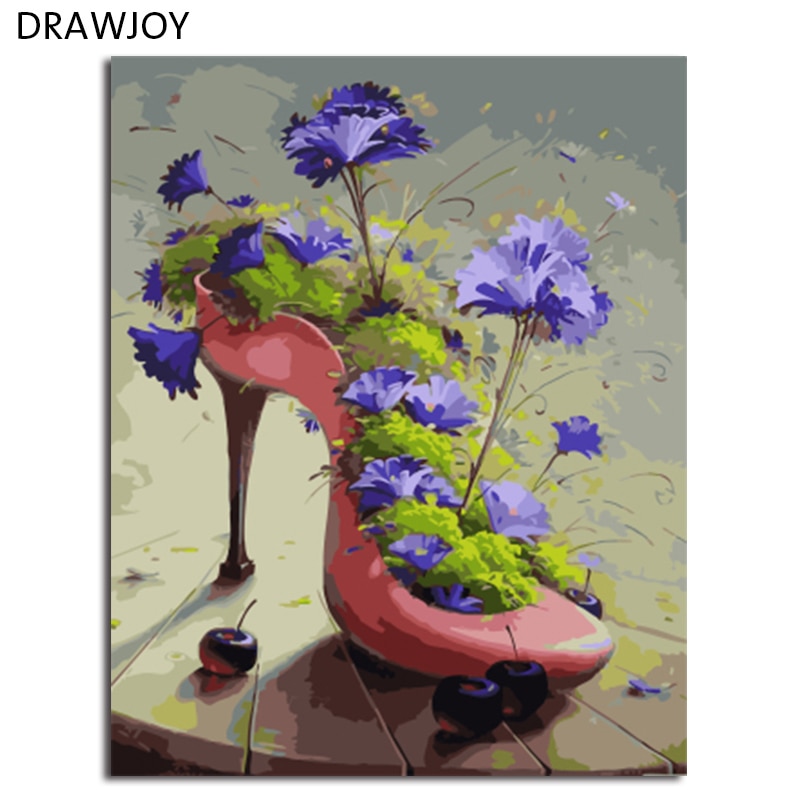 DRAWJOY-Flower-And-High-Heels-Framed-DIY-Painting-By-Numbers-On-Canvas-Painting-And-Calligraphy-Wall.jpg