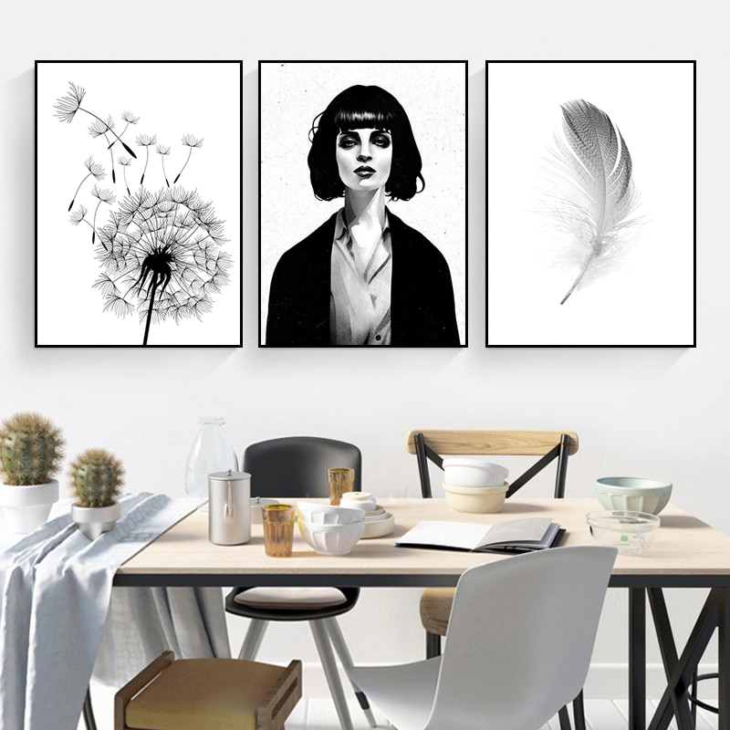 Dandelion-Feather-Wall-Art-Now-Quote-Canvas-Painting-Black-White-Scenery-Poster-And-Print-Fashion-Girl-14.jpg