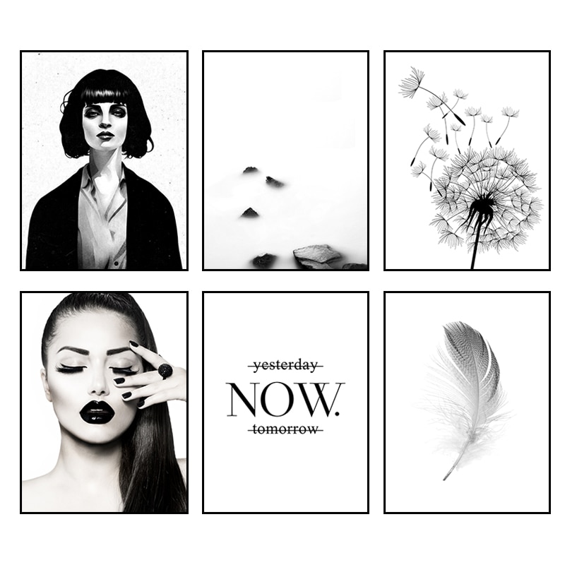 Dandelion-Feather-Wall-Art-Now-Quote-Canvas-Painting-Black-White-Scenery-Poster-And-Print-Fashion-Girl-17.jpg