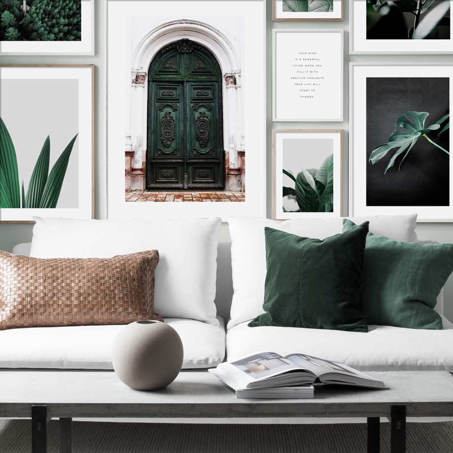 Dark-Green-Door-Leaves-Plant-Quotes-Nordic-Posters-And-Prints-Wall-Art-Paper-Painting-Wall-Pictures.jpg