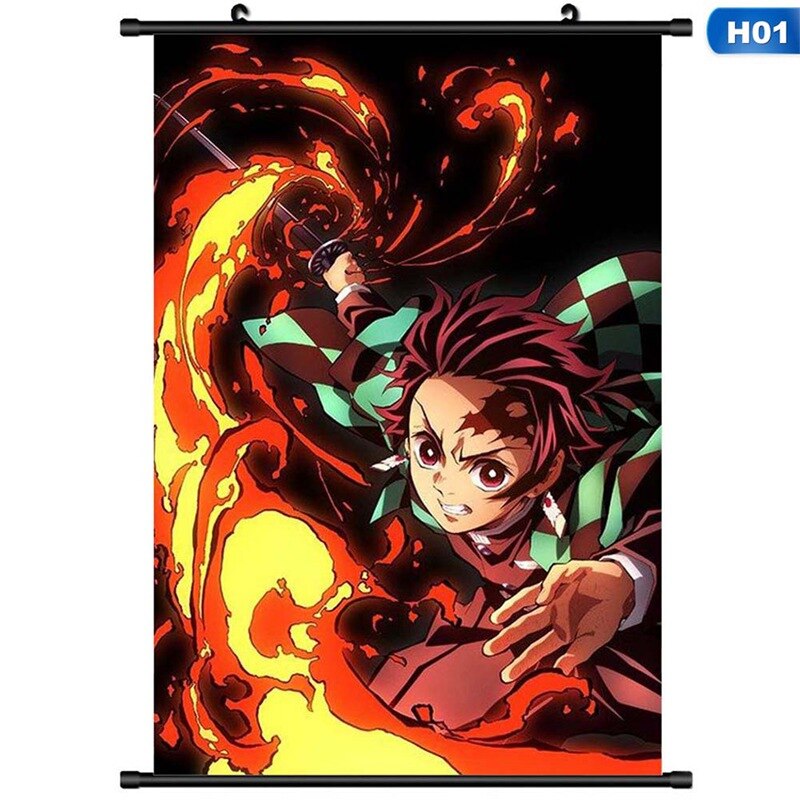 Demon Slayer Tanjiro and Nezuko Wall Scroll Poster Anime Cloth Licensed NEW