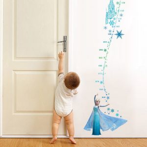 Disney Frozen 2 Anna Elsa Growth Chart Wall Stickers For Kids Rooms Home Decor DIY Anime Wall Decals Height Measure Mural Art
