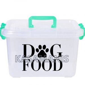 Dog Food Storage Decal Container Sticker Decor , Pet Cat Food Storage Sign Vinyl Art Sticker Dog Bowl Art Decoration