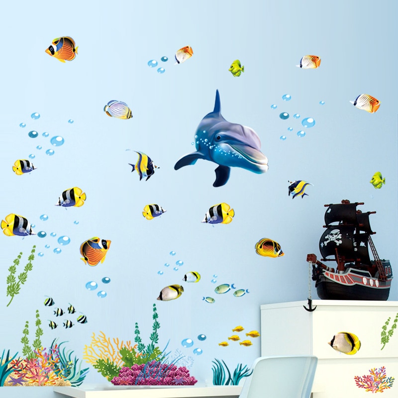 Dolphin-Fish-Aquarium-Ocean-Wall-Stickers-For-Kids-Rooms-Bathroom-Kitchen-Home-Decor-Cartoon-Animals-Decals-2.jpg