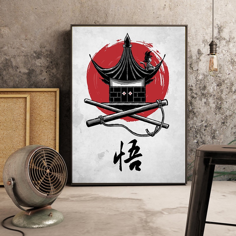 Dragon-Ball-Z-Goku-Anime-Poster-Japan-Artwork-Canvas-Painting-Poster-and-Print-Black-White-Wall-1.jpg