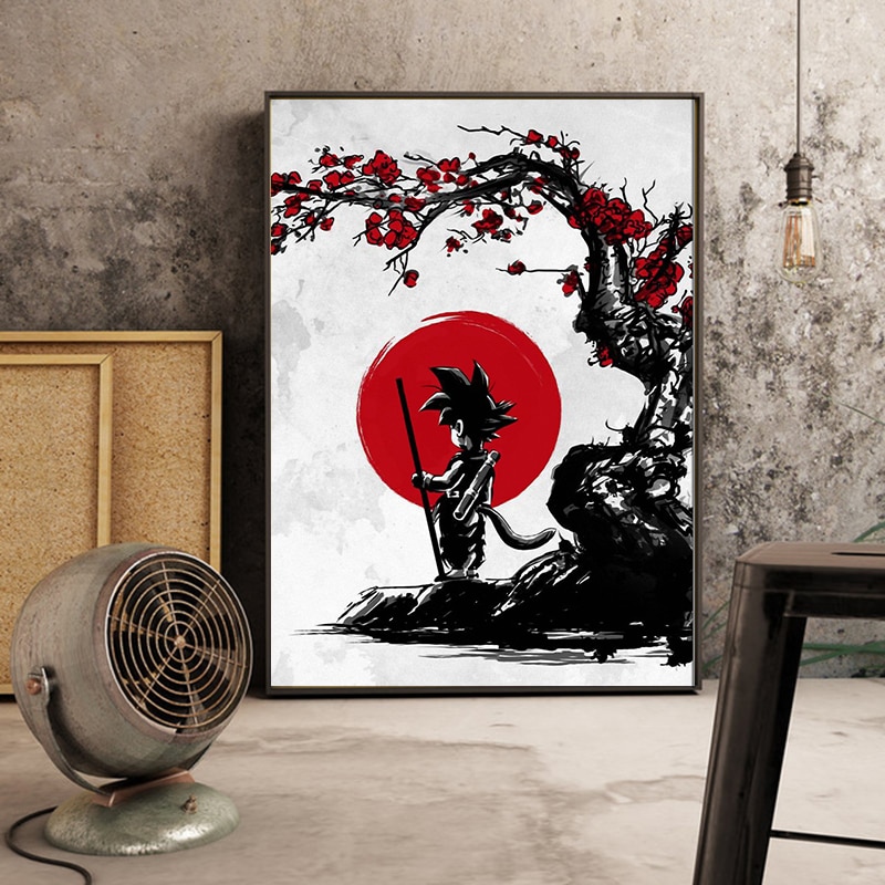 Dragon-Ball-Z-Goku-Anime-Poster-Japan-Artwork-Canvas-Painting-Poster-and-Print-Black-White-Wall-4.jpg