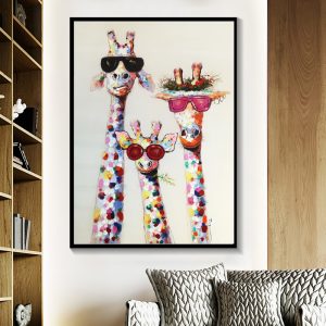 Elephant Giraffe Child Poster Africa Animal Wall Art Canvas Nursery Print Painting Nordic Kid Baby Room Decoration Picture