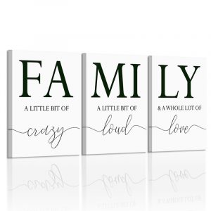 Family A Little Bit of Crazy Wall Art Poster Print Letter Quote Home Decor Canvas Painting Minimalism Living Room Wall Picture