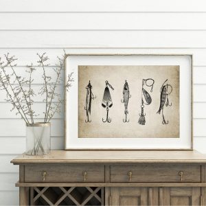 Fishhook Patent Vintage Poster Various Vintage Fish Hooks Canvas Art Print Painting Wall Pictures For Living Room Office Decor