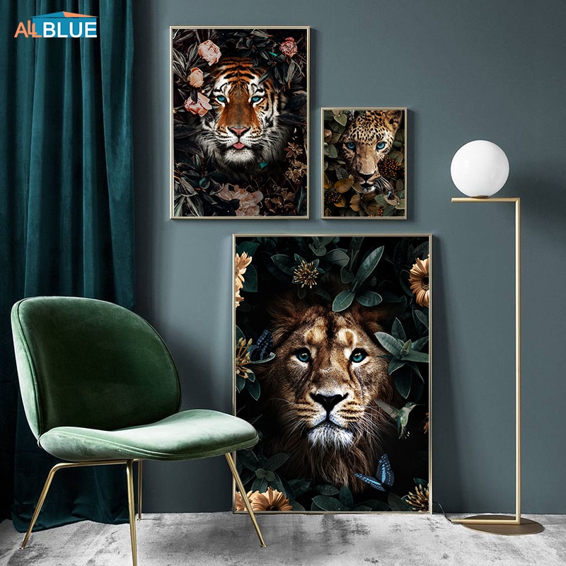 Flower-Animal-Lion-Tiger-Leopard-Bear-Abstract-Canvas-Painting-Wall-Art-Nordic-Print-Poster-Decorative-Picture-3.jpg