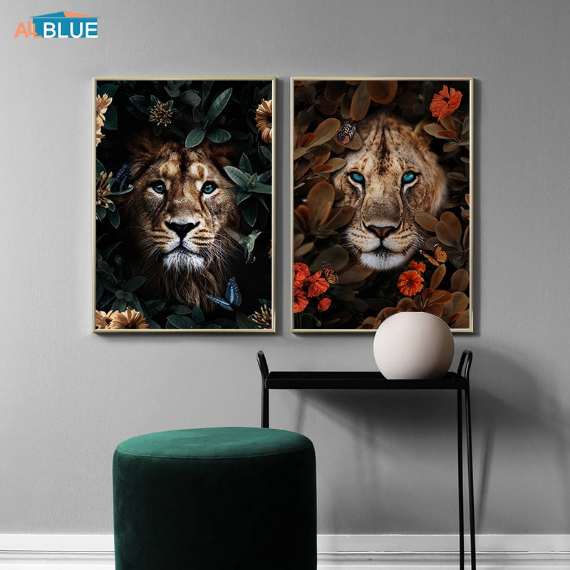 Flower-Animal-Lion-Tiger-Leopard-Bear-Abstract-Canvas-Painting-Wall-Art-Nordic-Print-Poster-Decorative-Picture.jpg