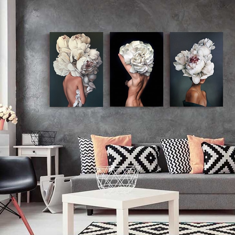 Flowers-Feathers-Woman-Abstract-Canvas-Painting-Wall-Art-Picture-Cuadros-Posters-and-Prints-Painting-for-Living-2.jpg
