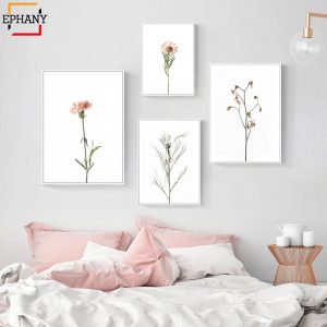 Flowers Print Modern Minimalist Posters and Prints Nordic Style Wall Art Botanical Canvas Painting Home Decoration Picture