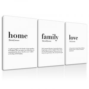 Framed Family Definition Wall Art Canvas Painting Love Letter Quote Home Design Poster Minimalism Nordic Decoration Picture