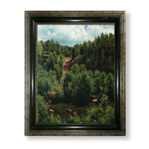 Framed Landscape painting Ivan Shishkin after the rain etude of the forest 1881 wall art canvas framed with DIY wooden frame