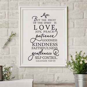 Fruit Of The Spirit Christian Canvas Art Print Poster Wall Picture , Love Joy Peace Wall Art Canvas Painting Home Decor