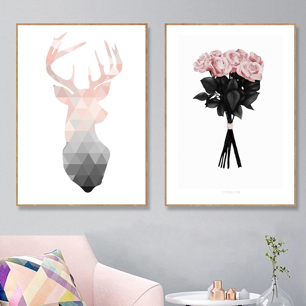 Geometric-Deer-Abstract-Canvas-Art-Print-Rose-Flower-Posters-And-Prints-Nordic-Poster-Pink-Art-Painting.jpg