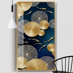 Golden Fish Nordic Wall Art Canvas Painting Wall Pictures Room Picture for Morden Christian Decor Room Decoration Aesthetic 5-42