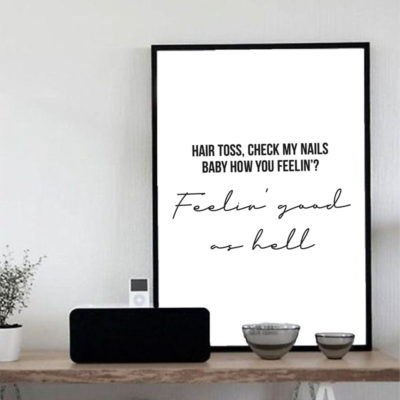 Good-as-hell-Lizzo-Print-Musician-Gift-Idea-Song-Lyric-Typography-Poster-Hip-Hop-Music-Wall-1.jpg