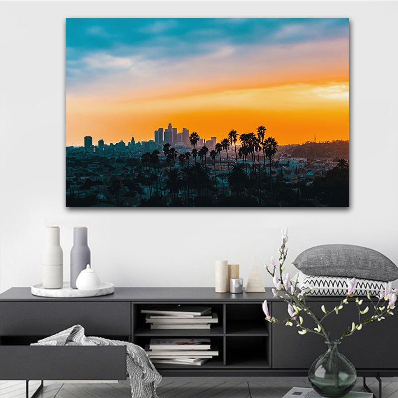 HD-Print-Downtown-Los-Angeles-Landscape-Poster-Sunset-Skyline-Canvas-Painting-Cityscape-Pictures-for-Bedroom-Living-2.jpg