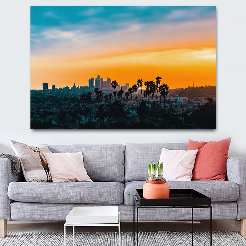 HD-Print-Downtown-Los-Angeles-Landscape-Poster-Sunset-Skyline-Canvas-Painting-Cityscape-Pictures-for-Bedroom-Living.jpg