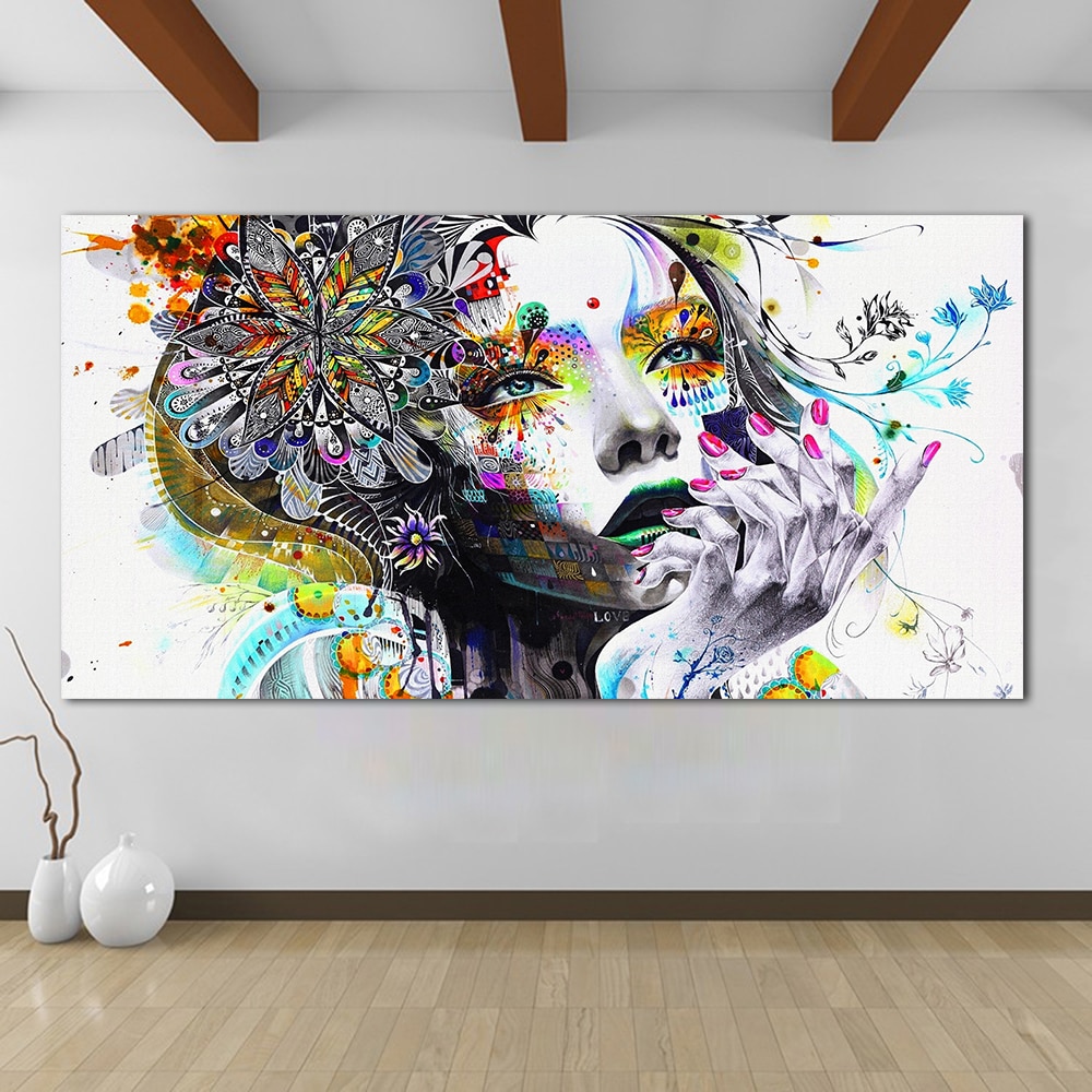 HDARTISAN-Modern-Canvas-Art-Girl-With-FLowers-Wall-Pictures-For-Living-Room-Modular-Pictures-Home-Decor-5.jpg