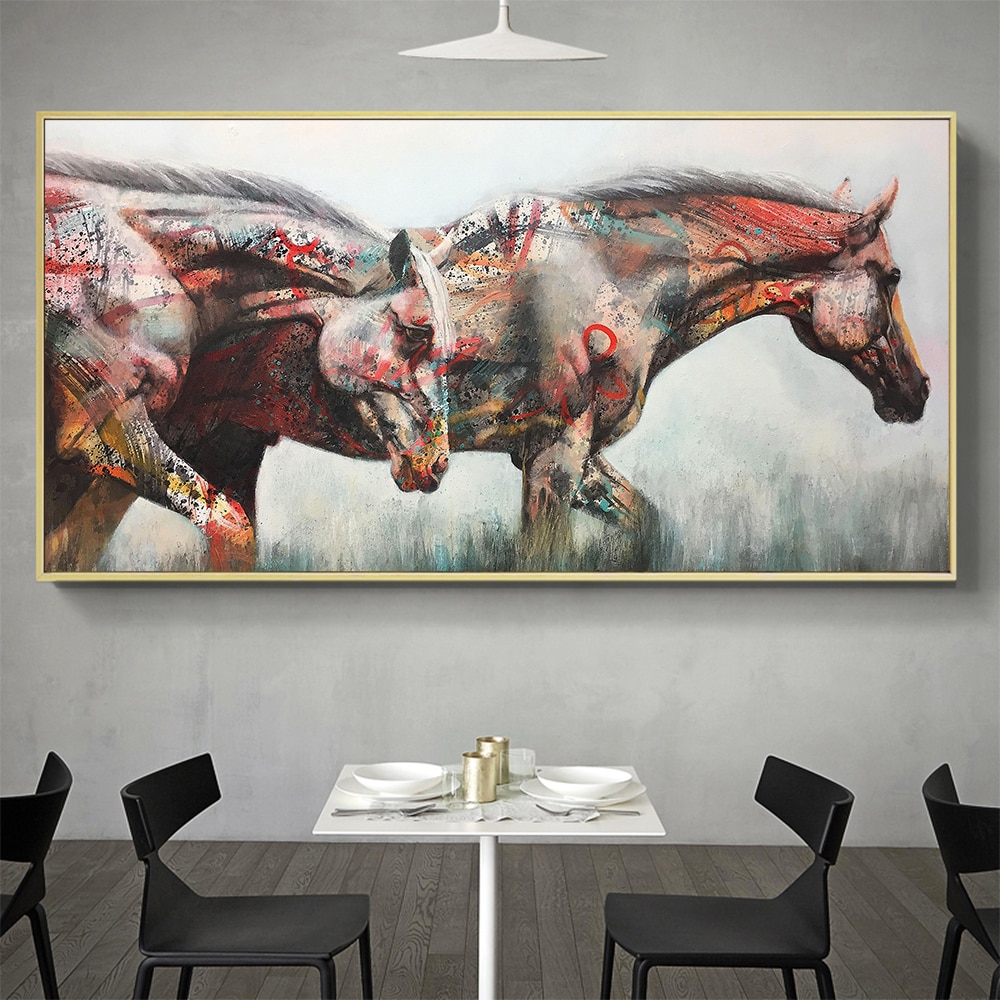 HDARTISAN-Wall-Art-Painting-Canvas-Print-Animal-Picture-For-Living-Room-Two-Horses-Home-Decor-No-4.jpg