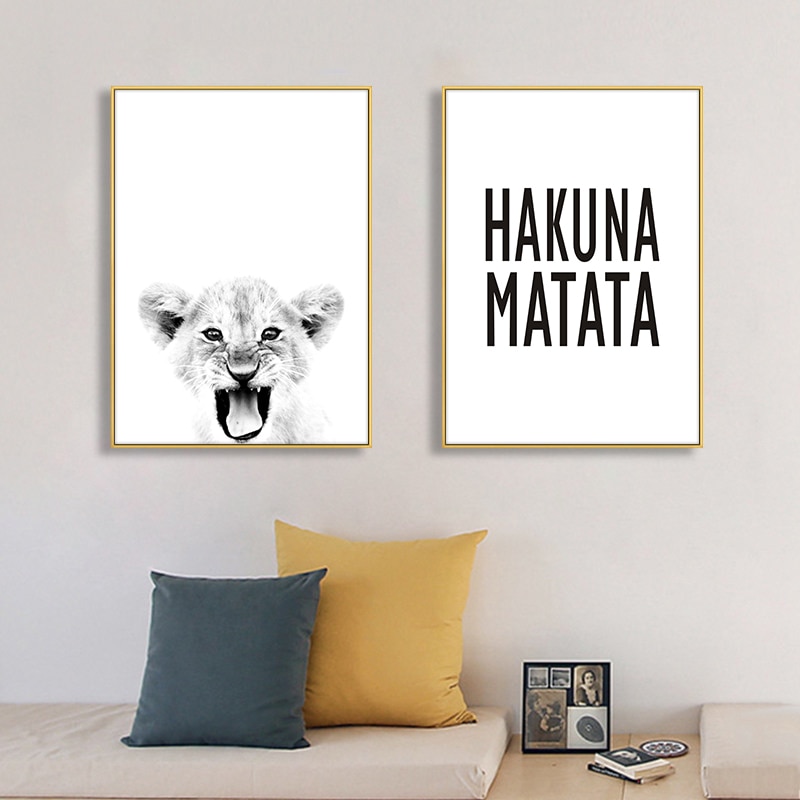 Hakuna-Matata-Quote-Scandinavian-Art-Canvas-Painting-Baby-Lion-Print-Wildlife-Animal-Black-White-Poster-for-2.jpg