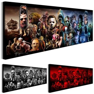 Home Decor Fashion Poster Terror Canvas Printing Horror Movie Wall Posters For Home Decoration Painting  For Living Room Bedroom
