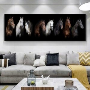Horse galloping animal decoration painting living room bedroom decoration canvas painting