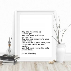 Irish Blessing Literary Canvas Prints And Poster May the Road Rise Up To Meet You Quotes Art Painting Home Wall Art Decor
